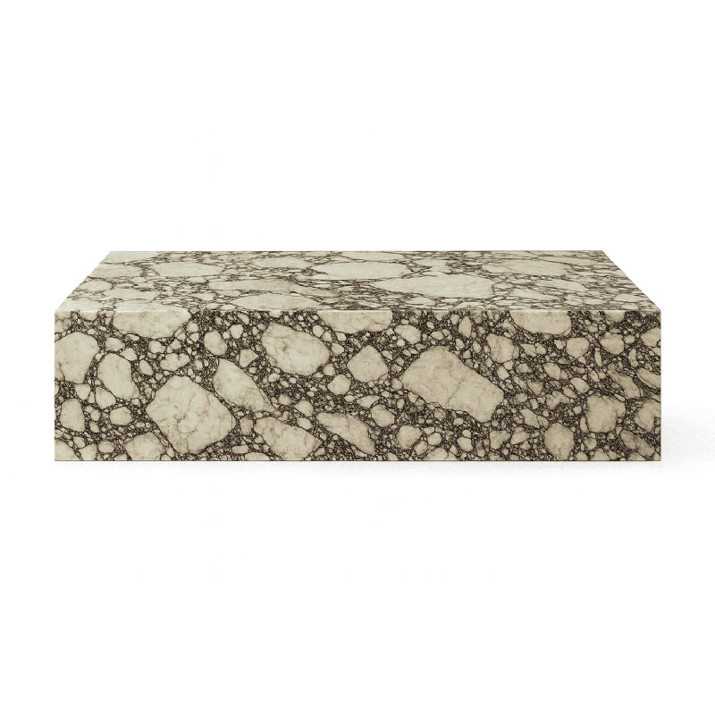 Genuine Marble Block Coffee Table - Calacatta Viola Marble