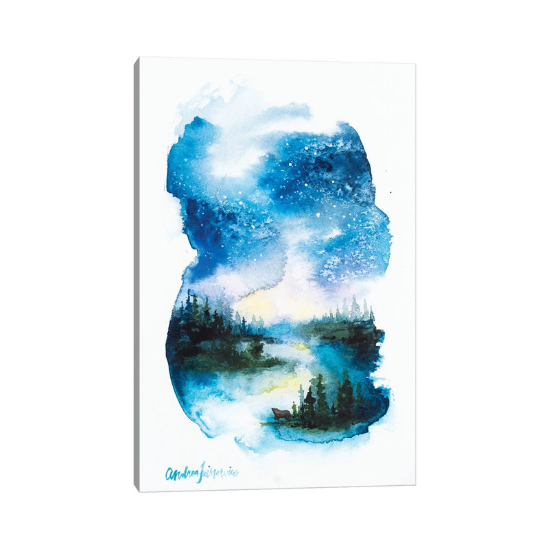 Night Reflections by Andrea Fairservice - Painting on Canvas, 101.6 cm H x 66.04 cm W x 3.175 cm D, Wrapped Canvas