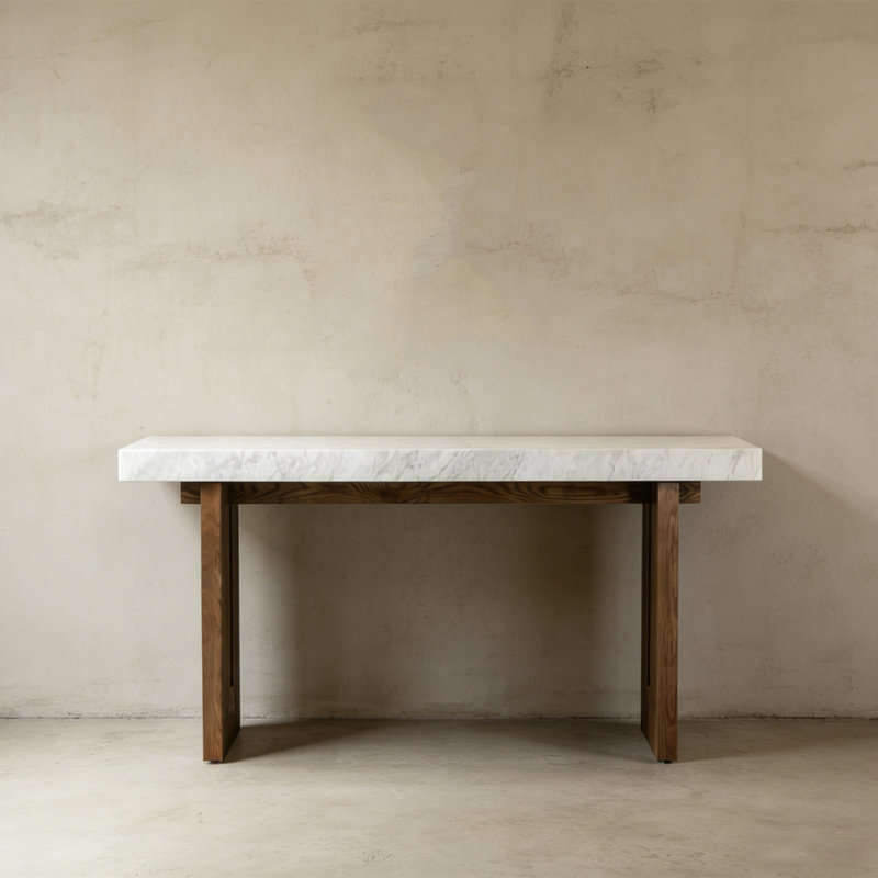 Retro Multifunctional Practical Console Table, 31.5" H x 55.12" W x 15.75" D