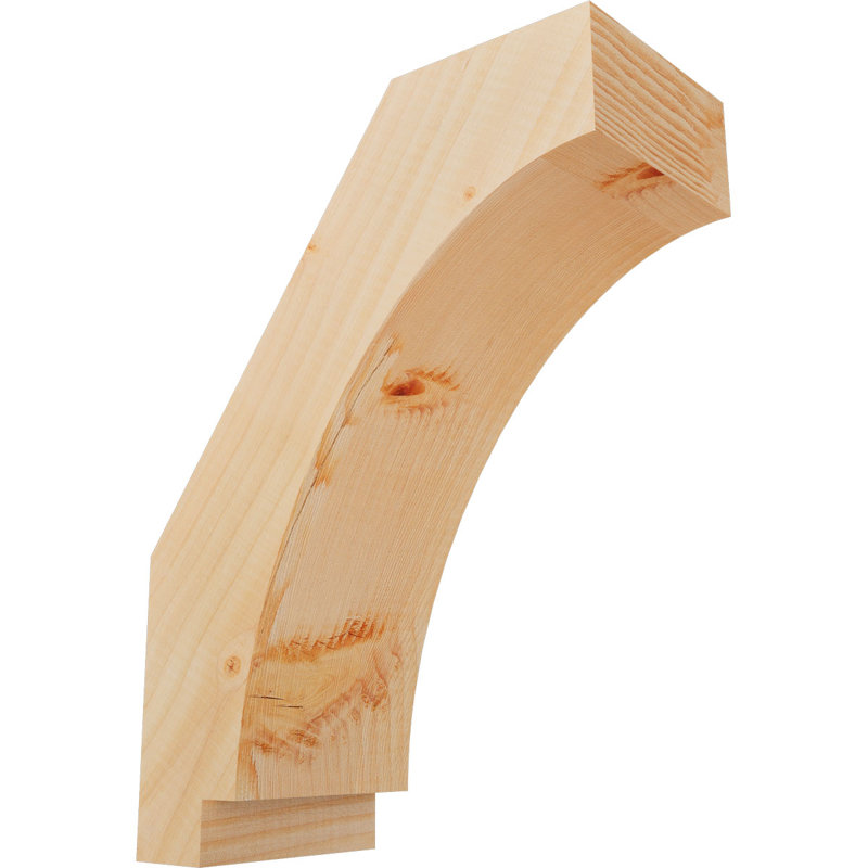 Attelle impériale du genou, Sapin de Douglas, Lisse, H 16 po x l 5,5 po x P 12 po