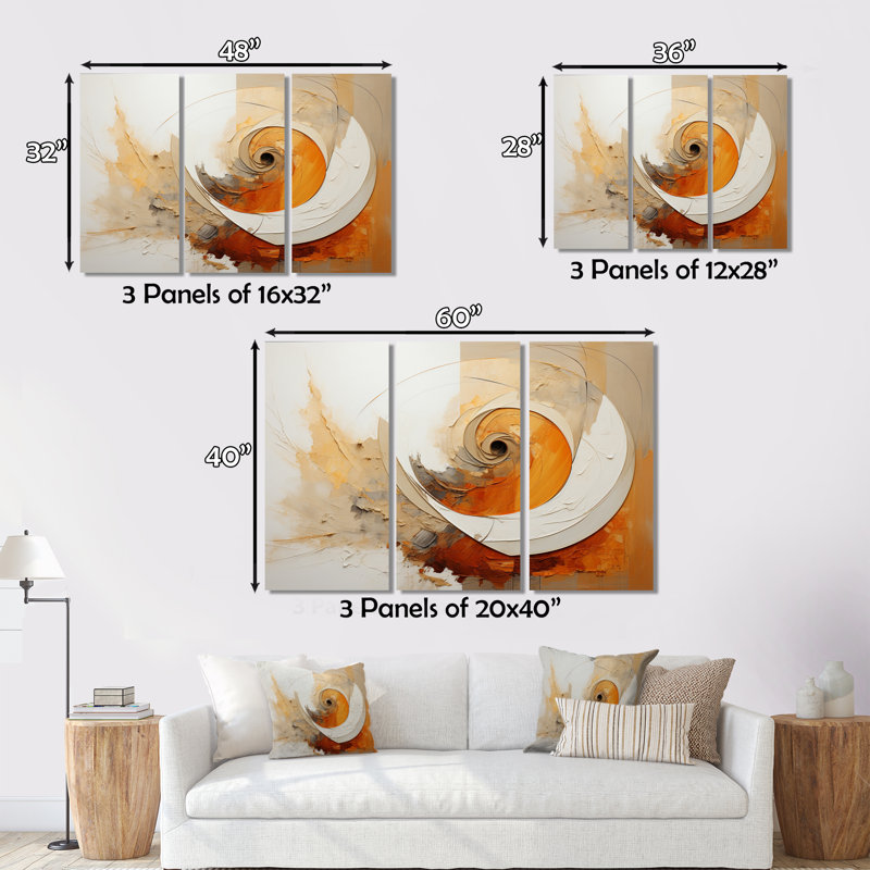 Earthly Tones I - Abstract Art, H 32 po x l 48 po x P 1 po, Toile tendue