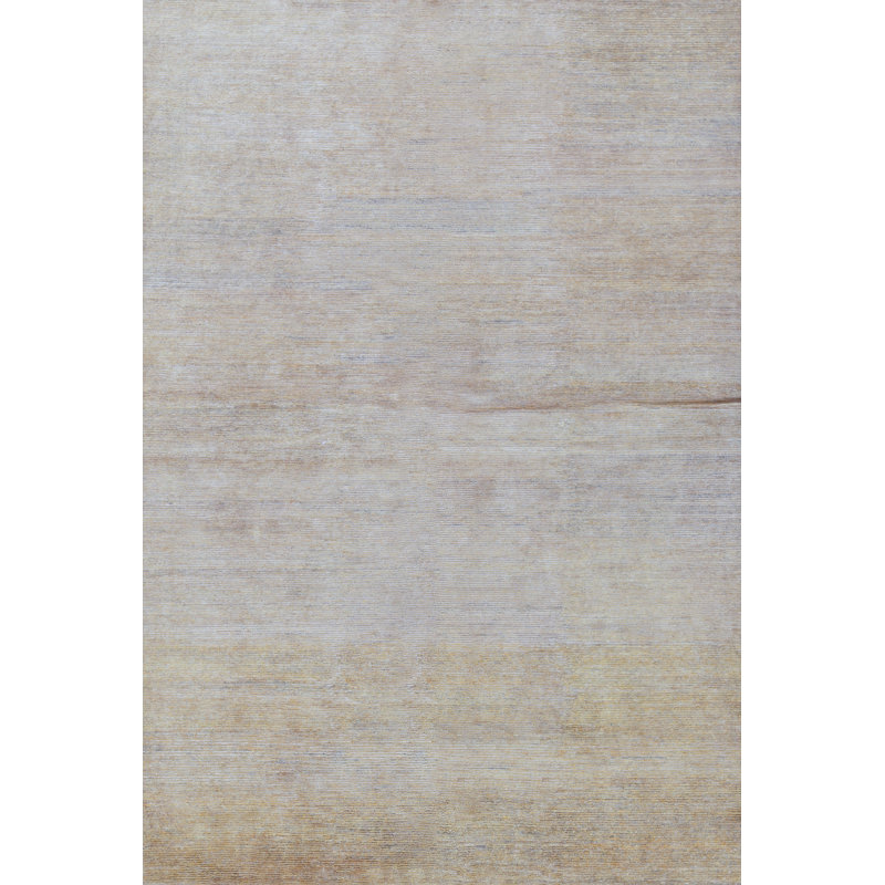 Tapis gris de haute qualité noué à la main