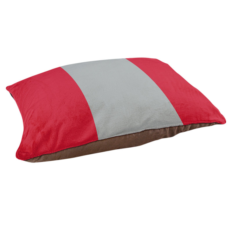 Coussin Washington, Très grand (l 50 po x P 40 po x H 17 po), Rouge / argenté