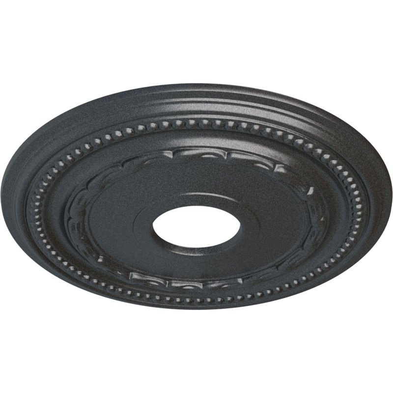 Médaillon de plafond Endurathane Chester, DO 15 3/4 po x P 1 7/8 po (convient aux auvents jusqu'à 2 1/4 po), fini craquelé de bière racinaire peint à la main
