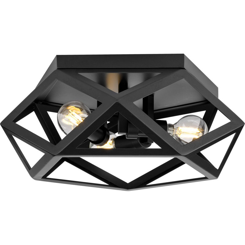 Hariklia Flush Mount, Matte Black