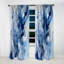 Rideau abstrait occultant à motif abstrait V Classic Blue Waves V - Fractals-107808792