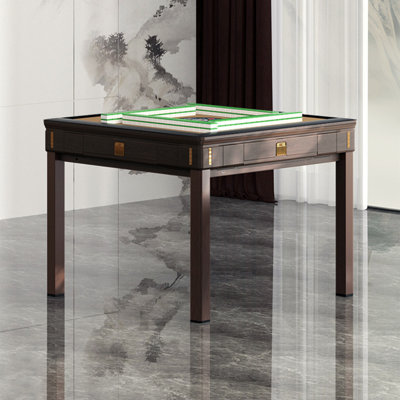 Retro Brown Multi-functional Mahjong Table for Chinese Rules