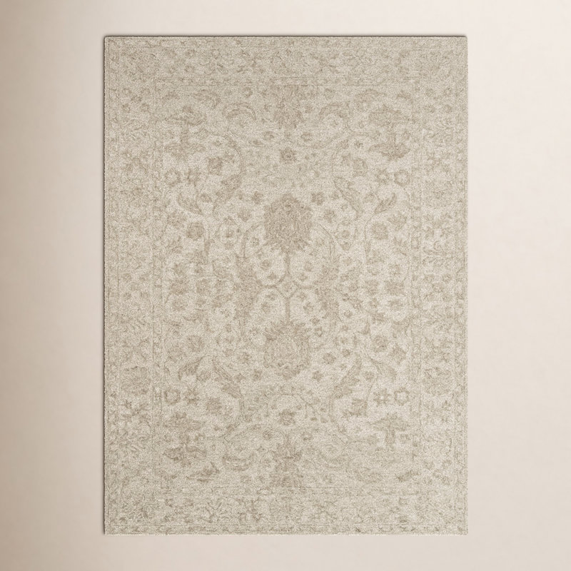 Cece Hand Tufted Wool Floral Indoor Rug, Rectangle 2' x 3'