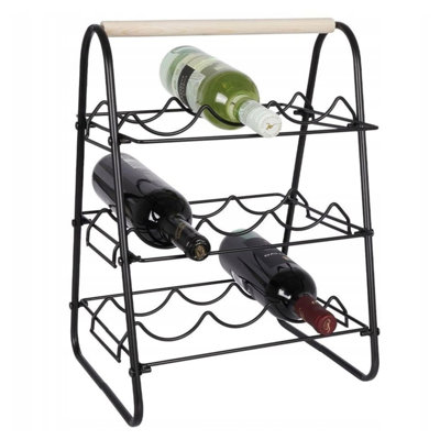 Breonia Floor Wine Bottle Rack Black