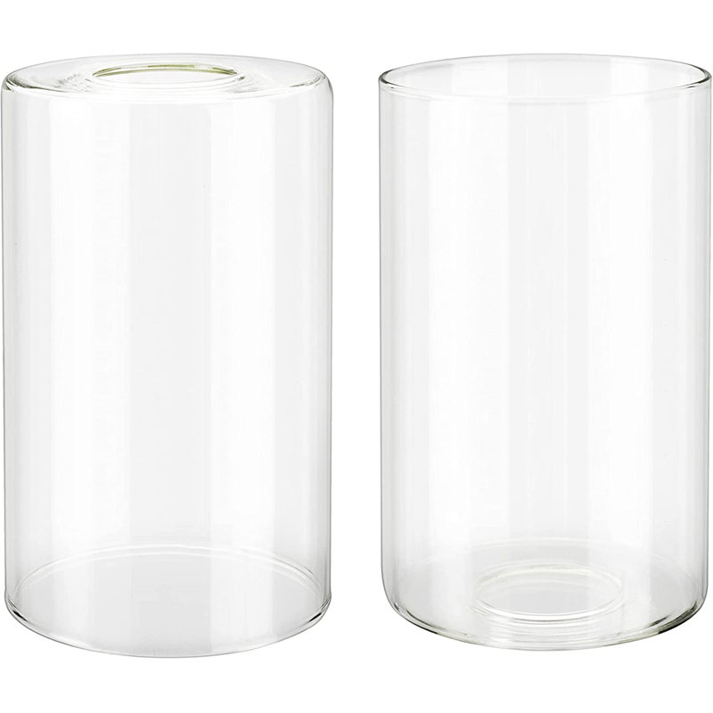 Abat-jour mural cylindrique en verre de 6,5 po (vissé) transparent