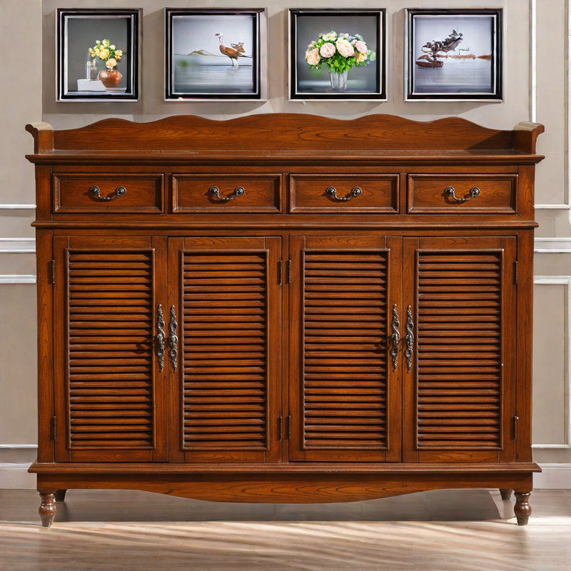 Classic Brown Versatile Wood Accent Cabinet.