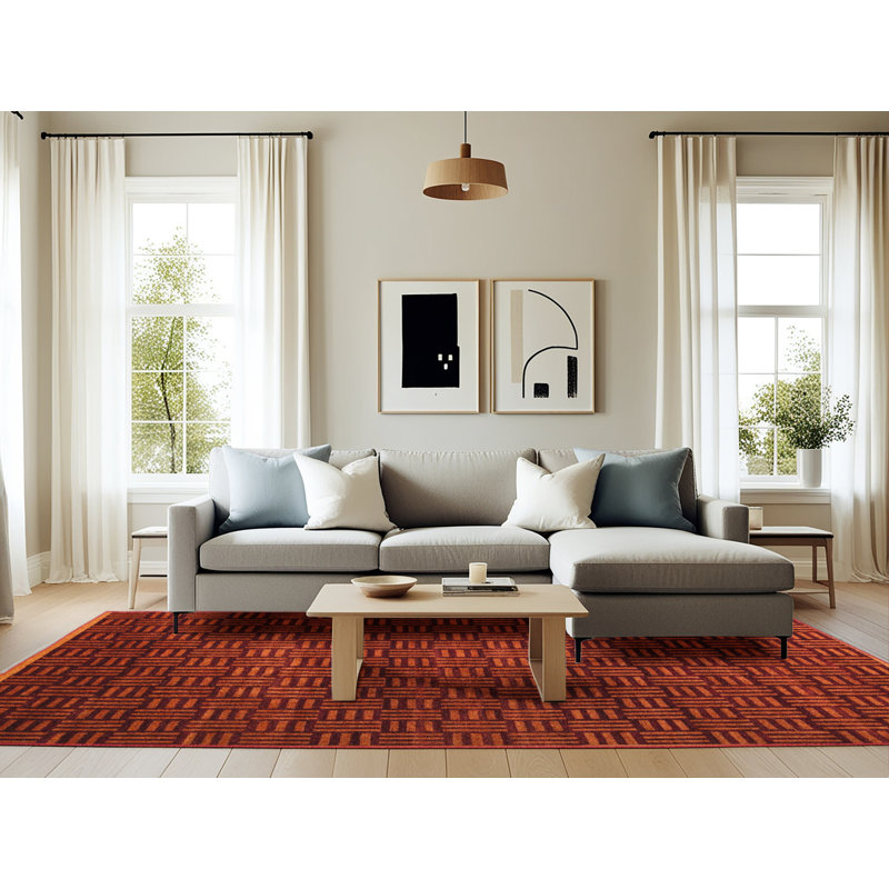 Tapis abstrait moderne 5461, Rectangle 6 pi x 9 pi