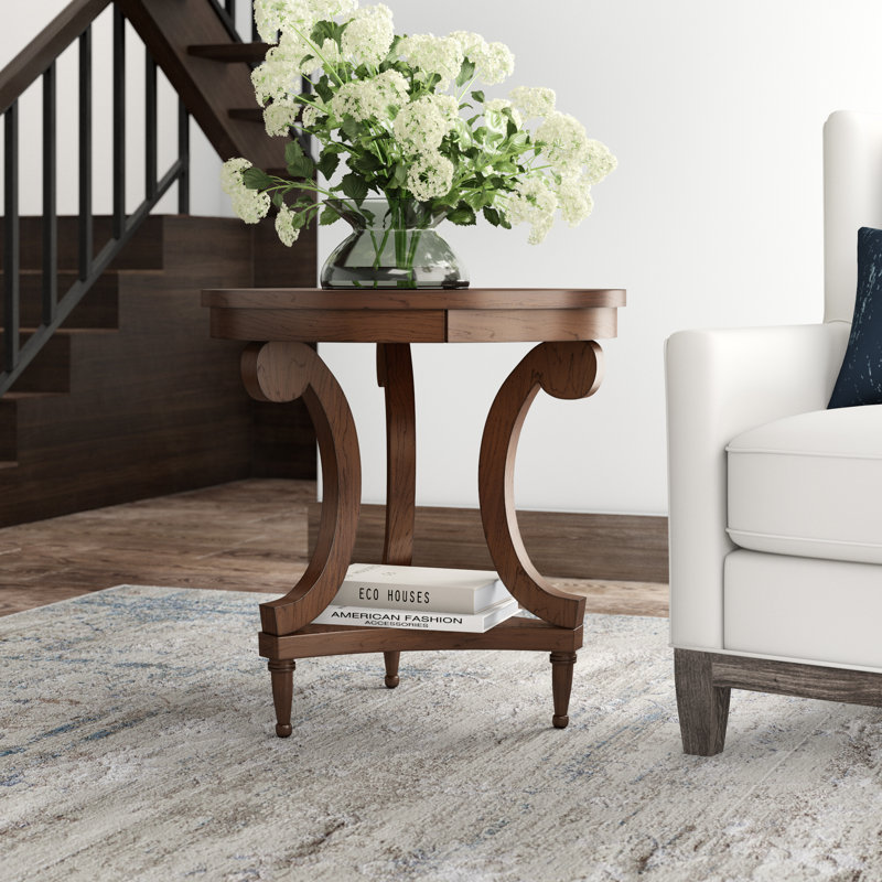 Belmont 3 Legs End Table with Storage, Sable