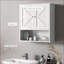 Armoires murales style maison de campagne avec ouvert Tablettes réglables, rangement de salle de bain blanc cassé | Panneau de fibres à densité moyenne | Salle de bain-737322963