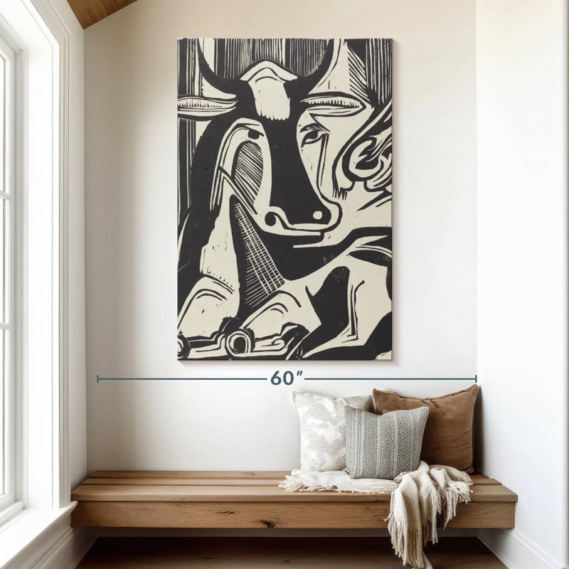 Brampt, la grande vache couchée, H 51 po x l 34 po