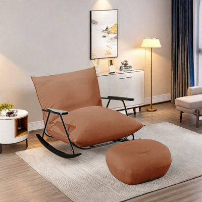 Comfortable Chair with Wood Armrests