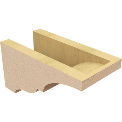 Bois de cèdre brut Asheboro, grain de bois TimberThane Corbel, apprêté brun clair