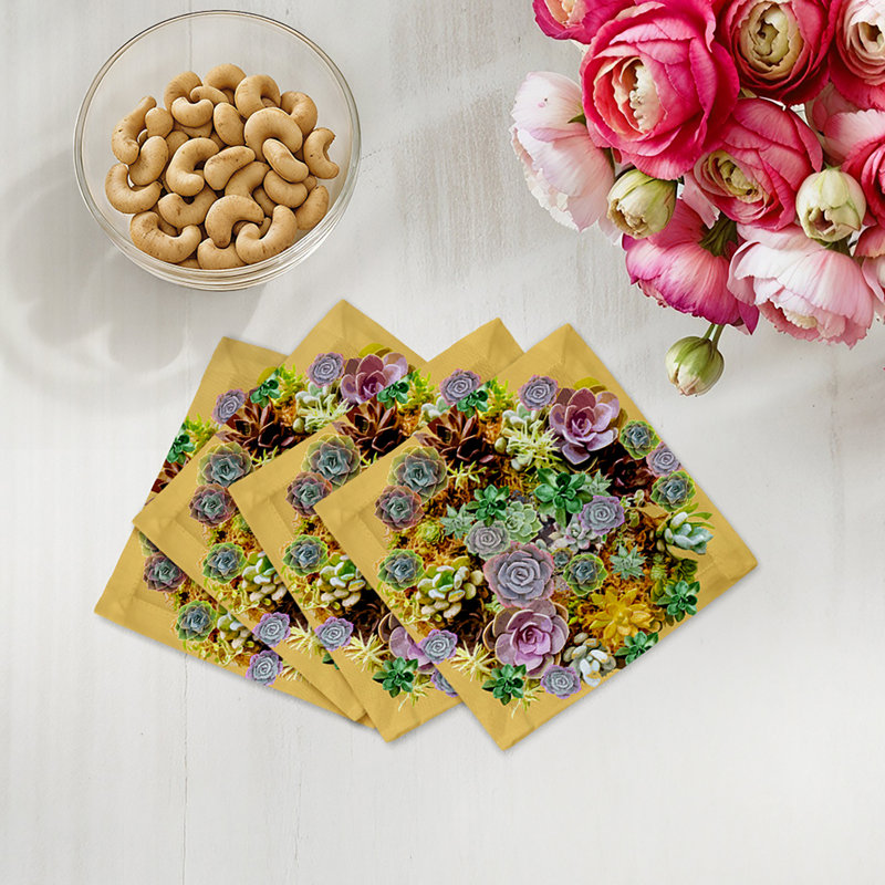Square Napkins, Gold