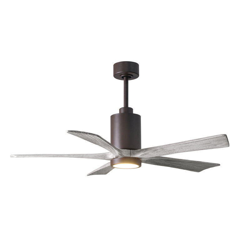 Patricia 52'' Ceiling Fan with LED Lights, Textured Bronze, Barn Wood Tone