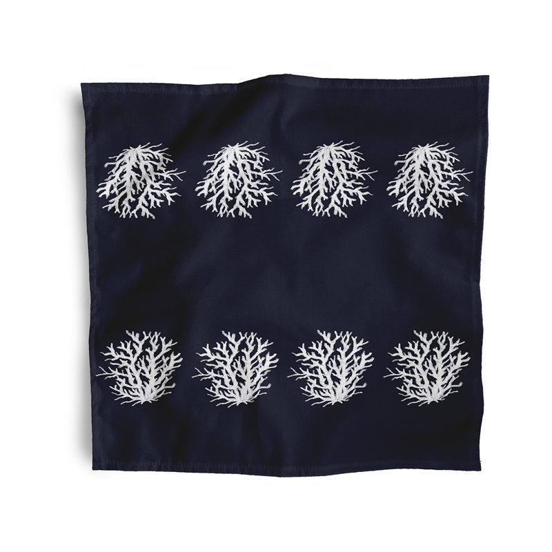 Ensemble de serviettes 4 pièces Tulare, L 18 po x L 18 po, Bleu marine