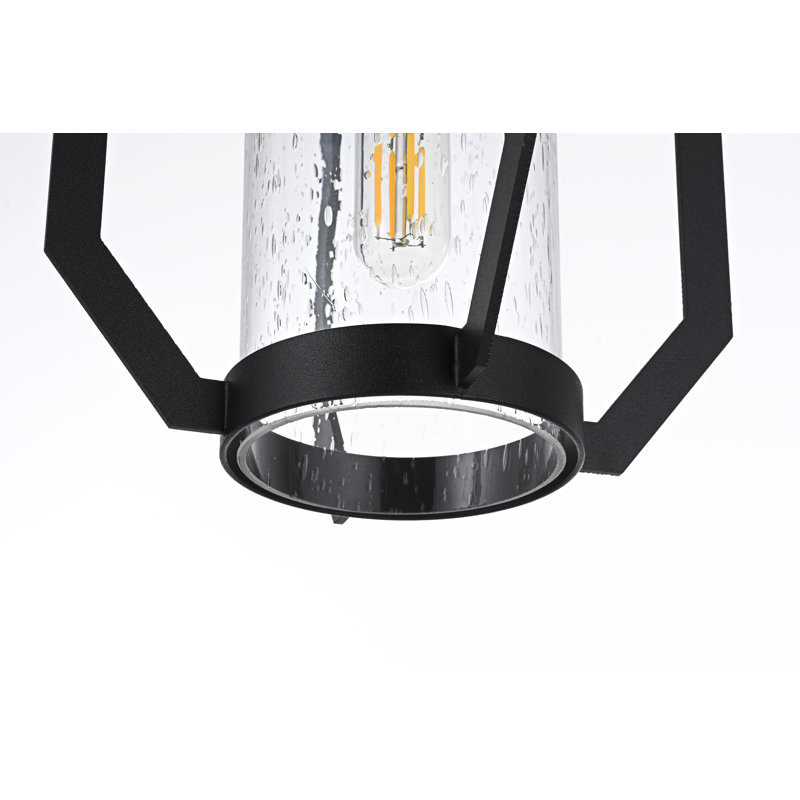 Luminaire suspendu d'extérieur noir Alfonsina 7 pouces