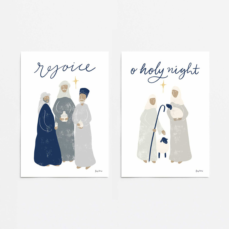 Bethlehem's Glow II, ensemble de 2 reproductions d'art, Sans cadre, 24 po x 18 po