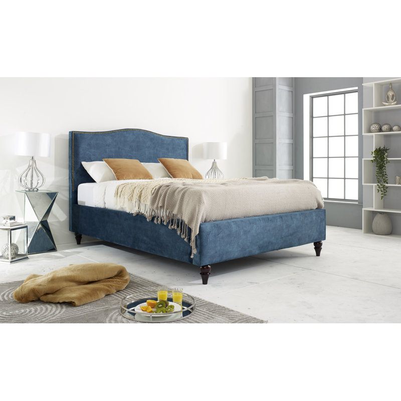 Chlores Upholstered Bed, Peacock, Super King (6')
