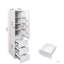 Bathroom Storage Cabinet With 3 Shelves,4 Door Shelves,3 Smooth-Gliding Drawers