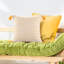 Housse de coussin décorative Fablewyn à bordure, contemporaine, faite à la main, 100 % coton-131260058-131260059