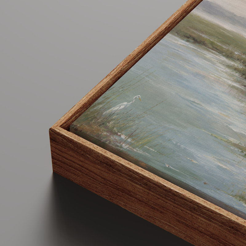 «Marsh Wetland Landscape», art mural encadré, H 16 po x l 24 po, Natural