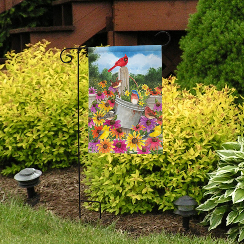 Spring Gathering Cardinal Garden Flag