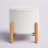 Lavish Home Round Storage Ottoman, White-1634515400