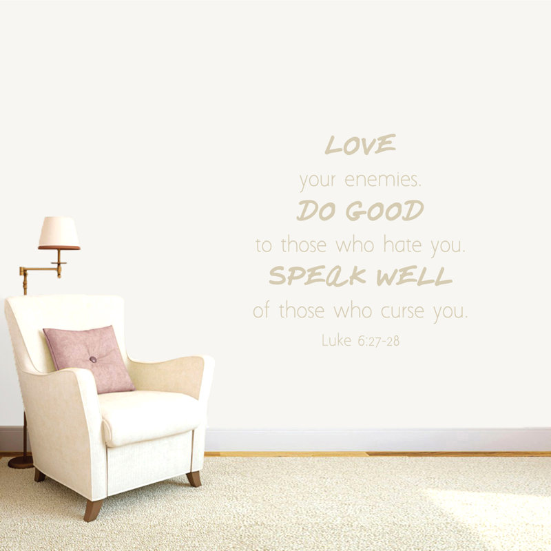 Décalcomanie murale love your ennemis Wicklund, Beige clair