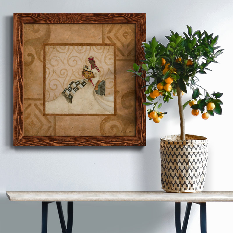 «A Mother's Love» - peinture encadrée, Érable encadré, H 17 po x l 17 po x P 1,5 po