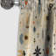 Motif de plumes nomades beiges urbain I - rideau boho - rideau occultant abstrait - 1 panneau-107555841