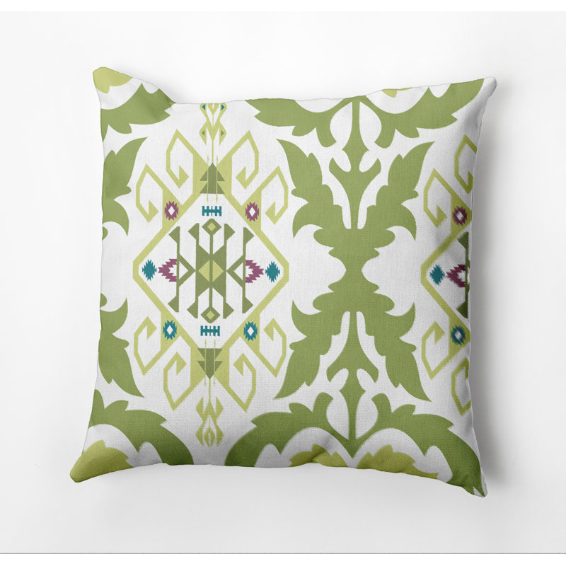 Housse et insert de coussin carré Happy Hippy, 20 po x 20 po, Vert