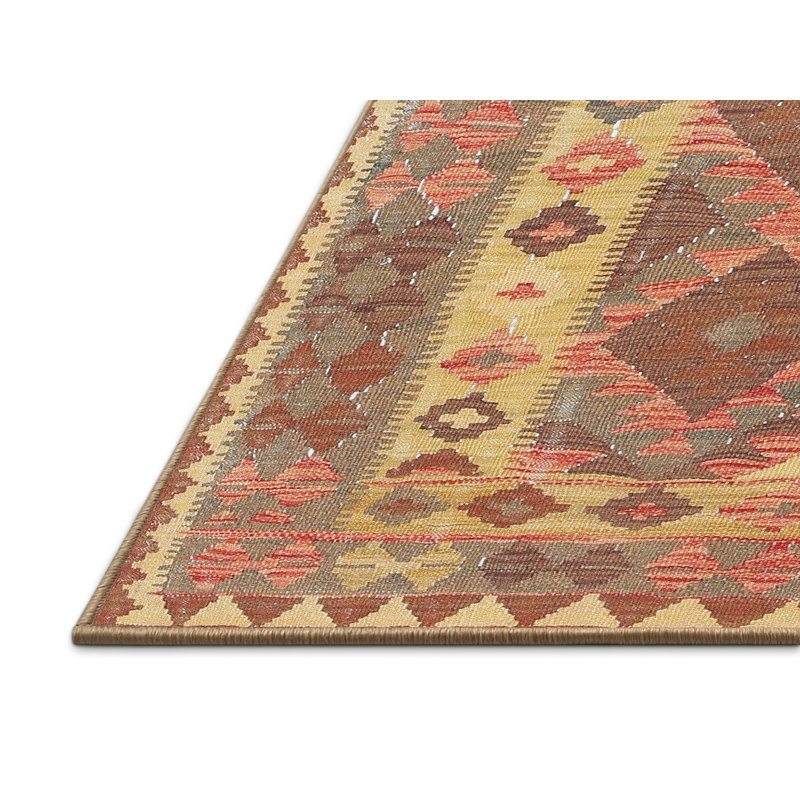 Tapis beige / brun Alishka Southwestern, Rectangle 5 pi x 7 pi