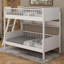 Twin Size Solid Wood Bunk Bed - 3 Storage Shelves & Left/Right Reversible Ladder-1227888742