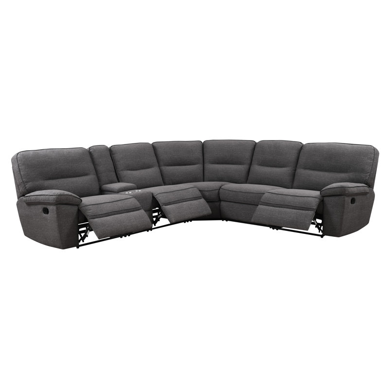 Hashlamoun Upholstered Reclining Curved Sectional Symmetrical