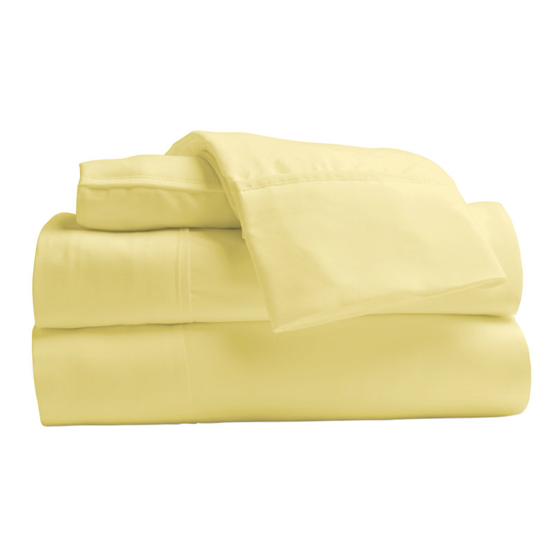 Ensemble de draps en microfibre Paarizaat 9000 Series, Jaune, Très grand