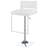 Chrome And White Adjustable Bar Stool