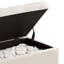 Banc capitonné de rangement en mélange de lin 59 po Cayser-245409040