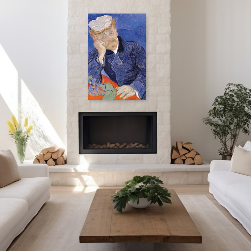 Portrait abstrait et contemporain de lys du Dr Paul Gachet, 1890 (Estampe murale), H 48 po x l 32 po