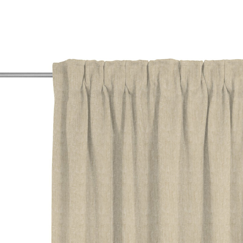 Quaniece Semi Sheer Single Curtain Panel, 245cm H x 135cm W, Sand