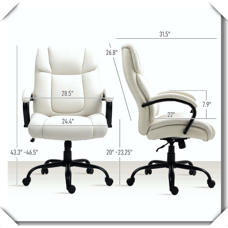 Fauteuil de direction double, Blanc, crème