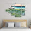 Ensemble de 5 panneaux muraux - Sarah Gesek «Sunset Rock», art mural sur toile pour le salon, la chambre à coucher ou le bureau 