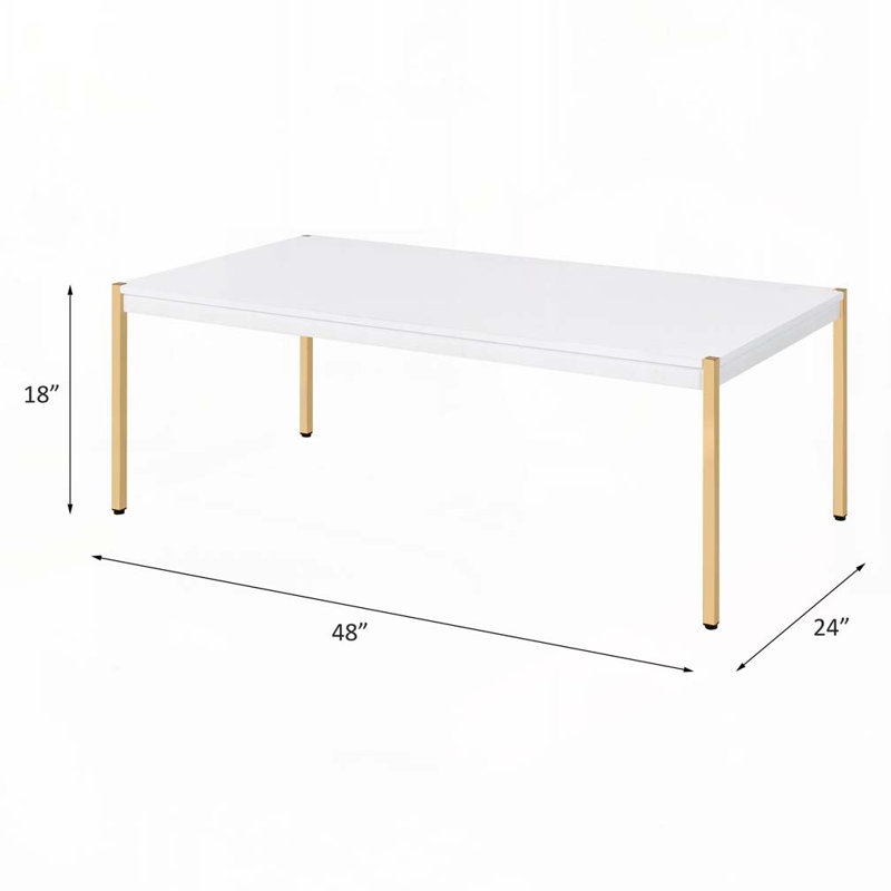 Table basse en bois avec pieds en métal