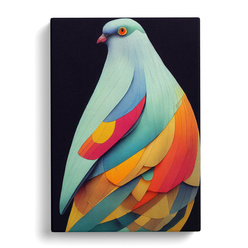 CAN-V0523-2755X Watercolour Pigeon Vol.2 - Wrapped Canvas Print, 50cm H x 35cm W x 3cm D
