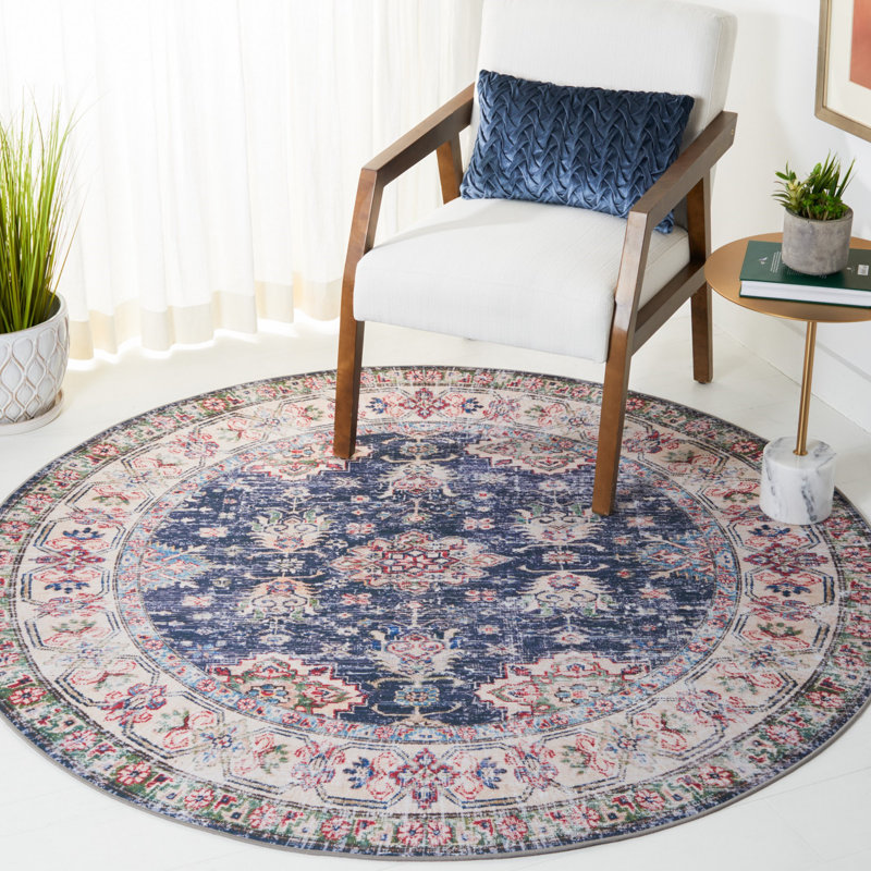 Tucson Performance Machine Washable Oriental Rug, Round 6'
