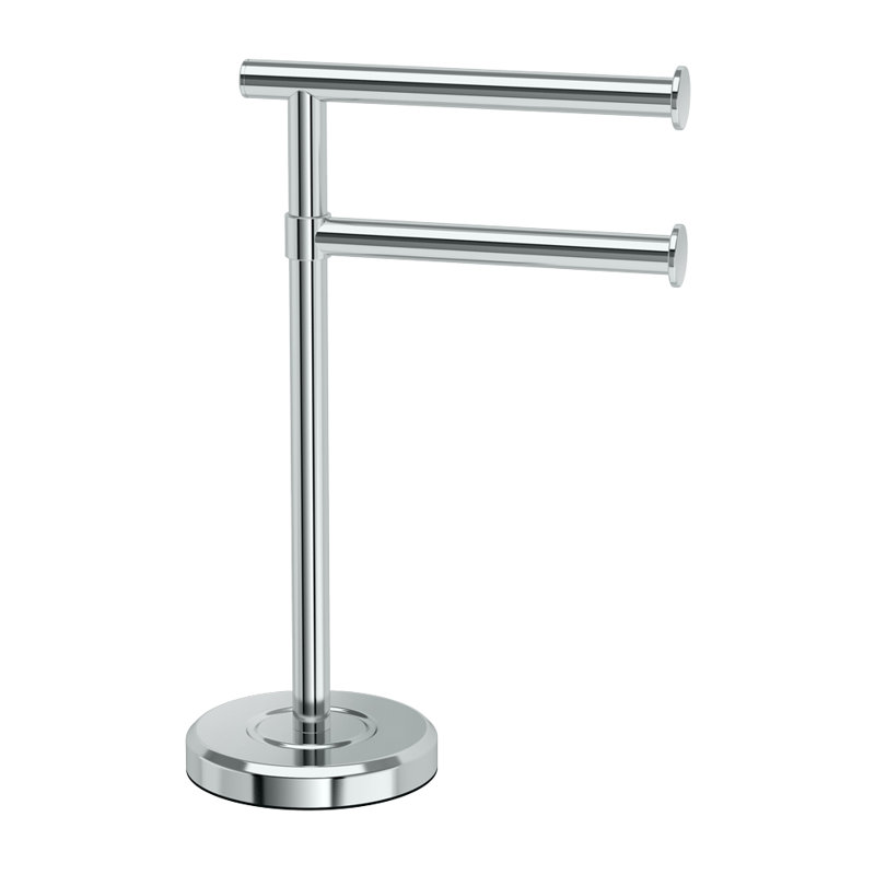 Porte-serviettes de table à 2 bras Latitude II | 1 bras pivotant, Chrome